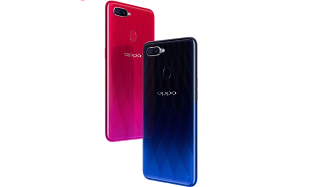 Ilustrasi ukuran layar OPPO F9. Sumber: www.oppo.com