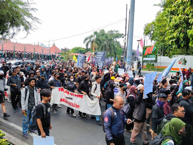 Massa "Jogja Memanggil", Kamis (22/8/2024). Dok: Panji/kumparan