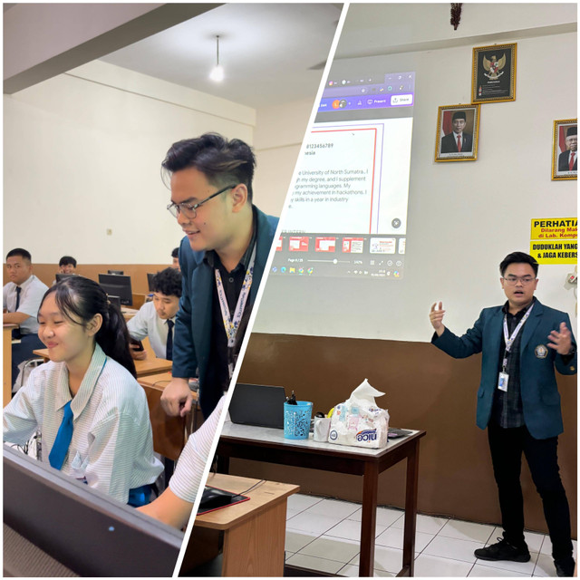 Penyuluhan tentang Personal Branding di Kelas XI SMK Marsudirini Surakarta Jurusan DKV Kamis (1/8/2024) (foto: dok/KKN).