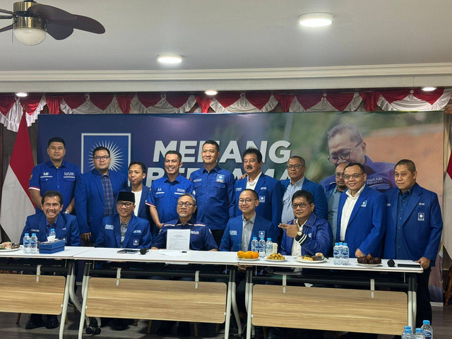 Suasana pendaftaran Zulkifli Hasan sebagai calon Ketua Umum PAN di Kongres ke-6 PAN di Widya Chandra, Jakarta, Jumat (23/8/2024). Foto: Luthfi Humam/kumparan