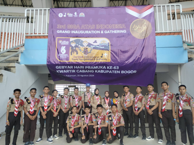 Sebanyak 16 anggota Parmuka Garuda dari Kwarda Sulawesi Selatan mengikuti inaugurasi dan gathering ATAS di Kwarcab Kabupaten Bogor, Selasa (20/8/2024).