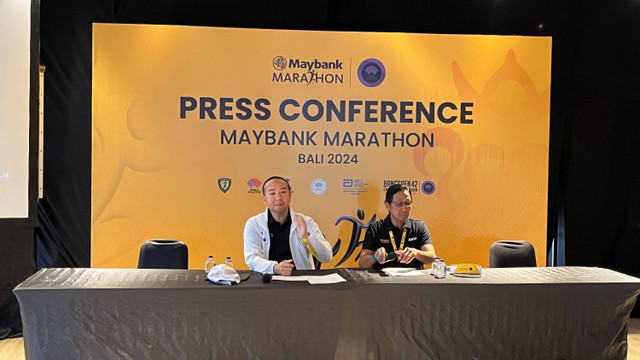 Konferensi Pers Maybank Marathon 2024 di Bali United Training Center, Gianyar, Sabtu (24/8/2024). Foto: Soni Insan Bagus/kumparan