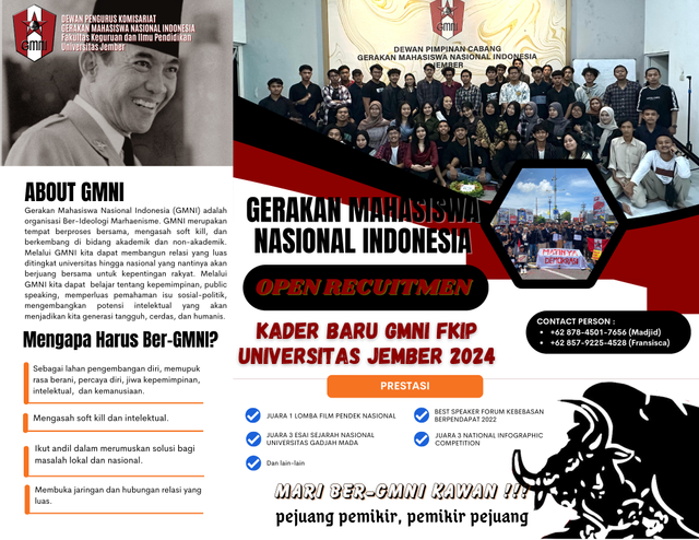 Poster GMNI FKIP UNEJ Sumber: GMNI FKIP UNEJ