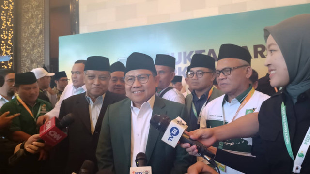 Ketum PKB sekaligus mandatoris tunggal Muktamar 2024 Muhaimin Iskandar (Cak Imin) dalam Muktamar XI PKB di Bali, Minggu (25/8/2024). Foto: Denita BR Matondang/kumparan