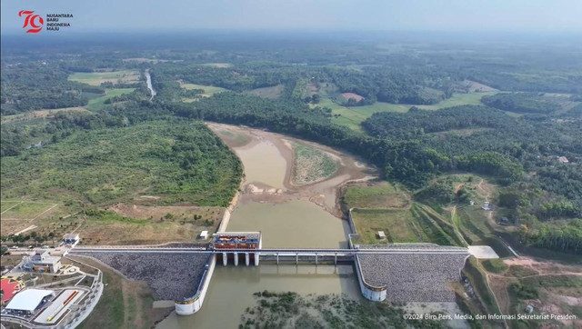 Bendungan Margatiga, Kabupaten Lampung Timur. | Foto: YouTube Sekertaris Presiden