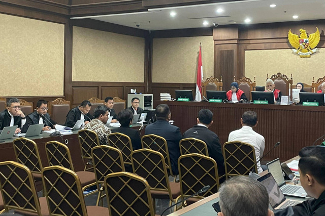 Sidang pemeriksaan saksi kasus pungutan liar (pungli) Rutan KPK, di Pengadilan Tipikor, Jakarta Pusat, Senin (26/8/2024). Foto: Fadhil Pramudya/kumparan