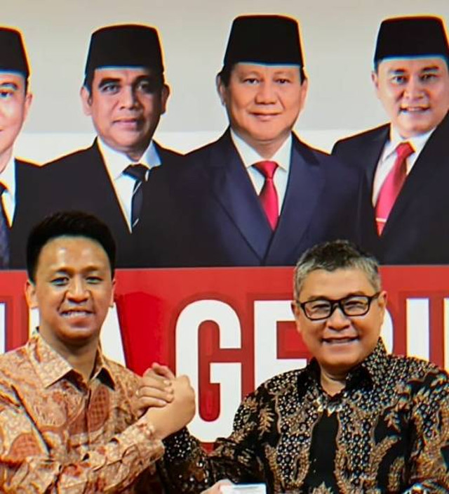 Raden Mas Gustilantika Marrel Suryokusumo cucu dari Gubernur DIY Sri Sultan Hamengku Buwono X resmi bergabung dengan Gerindra. Foto: DPD Gerindra DIY