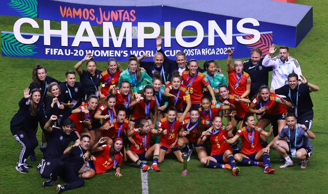 Spanyol menjadi juara Piala Dunia Wanita U-20 2022 usai kalahkan Jepang. Foto: FIFA