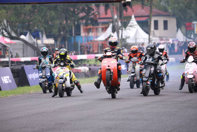 Ajang Scooter Prix Round 2 tahun 2024 sukses digelar di Sirkuit Sentul Karting International, Bogor. Foto: Scooter Prix