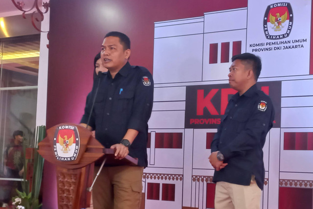 Konferensi Pers KPU Provinsi DKI Jakarta, Selasa (27/8/2024). Foto: KPU DKI Jakarta