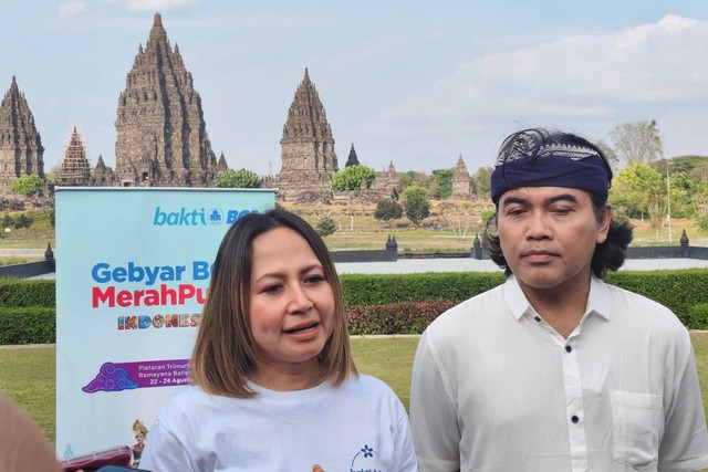 EVP Corporate Communications & Social Responsibility BCA, Hera F Haryn, saat Gebyar BCA Merah Putih di Prambanan. Foto: Arfiansyah Panji Purnandaru/kumparan