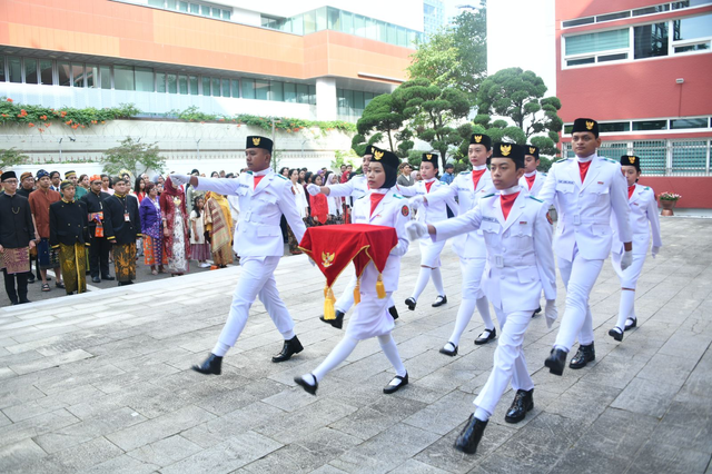 Upacara perayaan HUT ke-79 RI di KBRI Seoul, Korea Selatan, Sabtu (17/8/2024). Foto: Dok. BRI