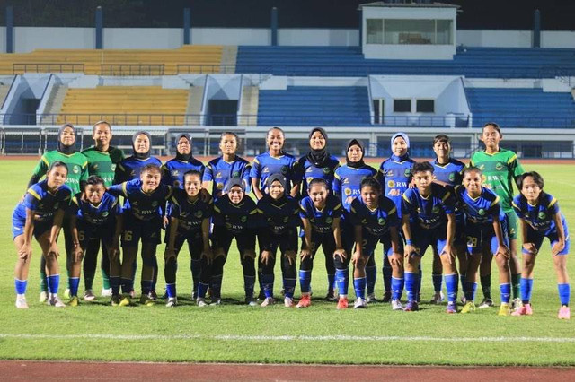 Tim sepak bola wanita PON Jawa Barat. Foto: Instagram/@ponjabar24