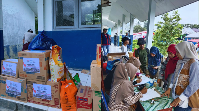 Ternate, 27 Agustus 2024 – Penyaluran bantuan kemanusiaan berisi paket sembako disampaikan ke Posko Utama di  SMKN 4 Kelurahan Kastela, Kota Ternate, Ternate City, Maluku Utara oleh relawan Insan Bumi Mandiri.