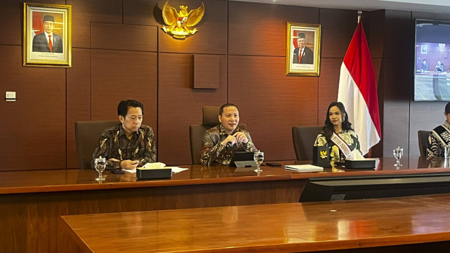 Deputi Bidang Koordinasi Infrastruktur dan Transportasi Kemenko Marves, Rachmat Kaimuddin dalam konferensi ISF 2024 di Kantor Kemenko Marves, Jakarta, Kamis (29/8/2024). Foto: Widya Islamiati/kumparan