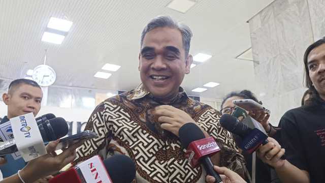 Sekjen Partai Gerinda Ahmad Muzani saat dijumpai di kompleks parlemen, Jakpus, Kamis (29/8/2024). Foto: Thomas Bosco/kumparan