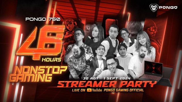 Pongo 750: 48 Hours Nonstop Gaming Streamer Party. Foto: Dok. Axioo