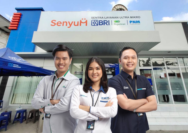 Sentra Layanan Ultra Mikro (SenyuM) Holding Ultra Mikro (UMi) dari PT Bank Rakyat Indonesia Tbk (BRI), PT Pegadaian, dan PT Permodalan Nasional Madani (PNM). Foto: Dok. PNM