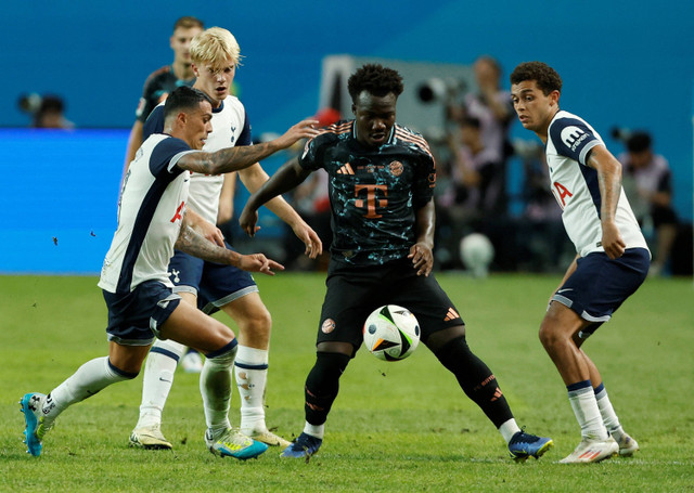 Nestory Irankunda saat laga Tottenham Hotspur melawan Bayern Muenchen di Stadion Piala Dunia Seoul, Seoul, Korea Selatan - 3 Agustus 2024. Foto: Kim Soo-Hyeon/REUTERS