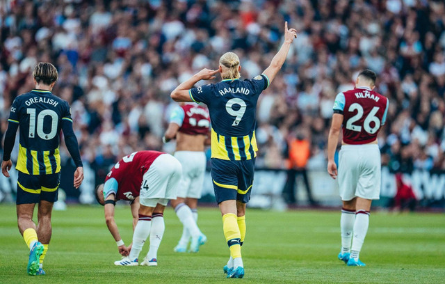 Manchester City bertandang ke markas West Ham United dalam pertandingan lanjutan Liga Inggris 2024/25 di London Stadium, Sabtu (31/8) malam WIB. Foto: Manchester City