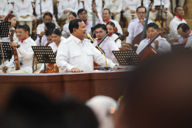 Pidato Prabowo di Rapimnas Gerindra, Indonesia Arena, Sabtu (31/8) Foto: Dok: Istimewa 