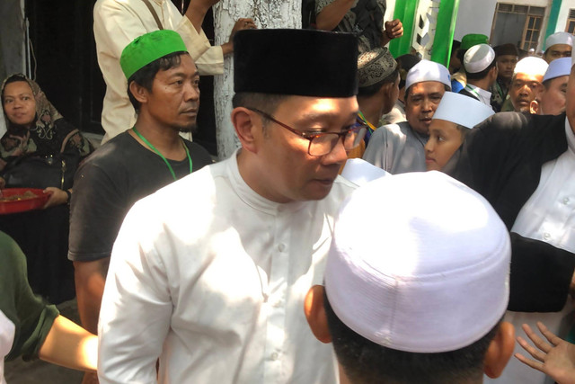 Bacagub Jakarta Ridwan Kamil menghadiri acara Haul Akbar Mbah Priok, Minggu (1/9/2024). Foto: Humas Ridwan Kamil-Suswono