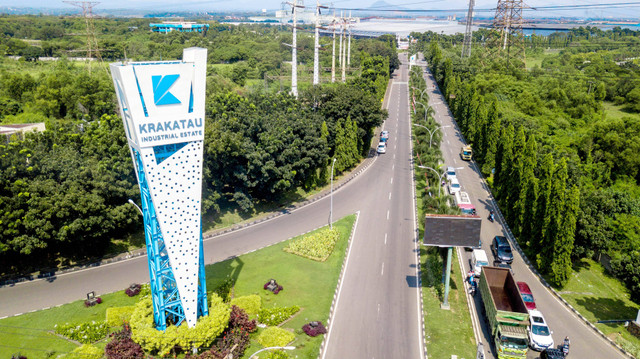 Pintu masuk kawasan PT Krakatau Steel. Foto: dok. Krakatau Steel 