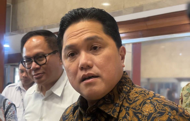 Menteri BUMN Erick Thohir di Kompleks Parlemen Senayan, Jakarta, Senin (2/9). Foto: Widya Islamiati/kumparan