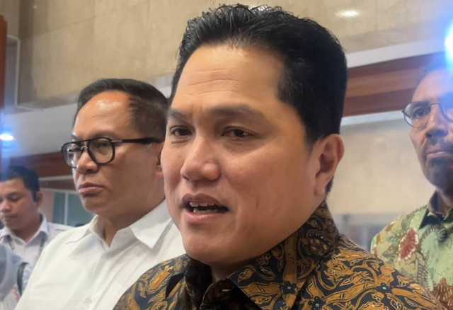 Menteri BUMN Erick Thohir di Kompleks Parlemen Senayan, Jakarta, Senin (2/9). Foto: Widya Islamiati/kumparan