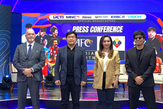 Konferensi pers hak siar MNC Group dan AFC, Senin (2/9/2024). Foto: Azrumi Ghazali/kumparan