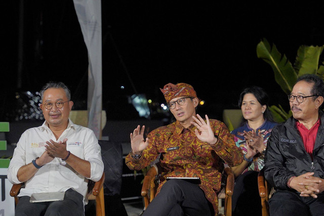 Menparekraf Sandiaga Salahuddin Uno dalam diskusi Mice To Meet You di Bali, Senin (2/9) malam.  Foto: Dok: Istimewa 