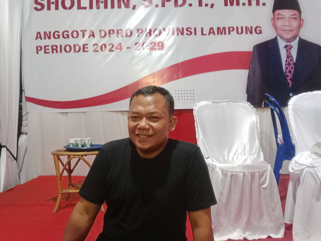 Anggota DPRD Provinsi Lampung Fraksi PDIP, Sholihin atau biasa dikenal Gus Coing | Foto : Eka Febriani / Lampung Geh