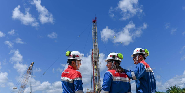 Pekerja Pertamina. Foto: Pertamina Hulu Rokan