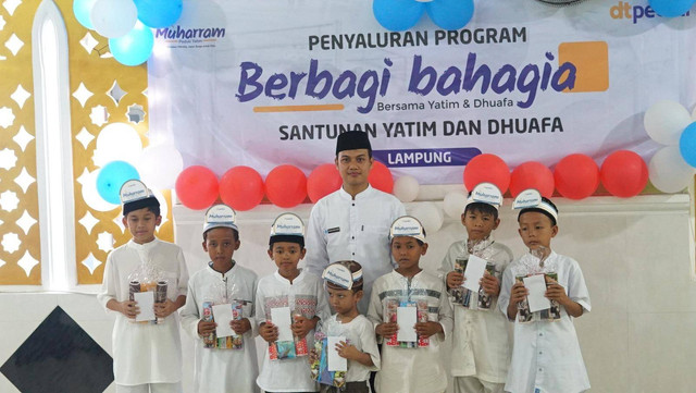 Berbagi Kebahagiaan Muharram, DT Peduli Lampung Santuni Yatim Dhuafa