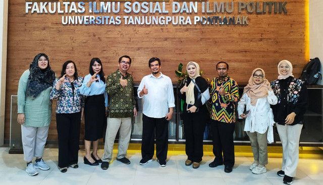 Foto bersama usai jajaran FISIP Untan dan BRIN melakukan audiensi. Foto: Dok. Untan Pontianak