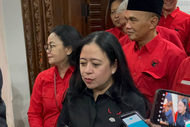 Ketua DPP PDIP Puan Maharani usai memimpin rapat konsolidasi bakal calon pemimpin daerah di Jawa Tengah di kantor DPD PDIP Jateng, Kota Semarang, Rabu (4/9/2024). Foto: Intan Alliva Khansa/kumparan