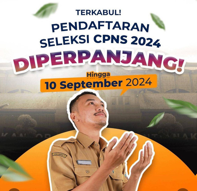 Perpanjangan masa daftar CPNS 2024. Foto: Dok. Instagram @pemkot.pontianak