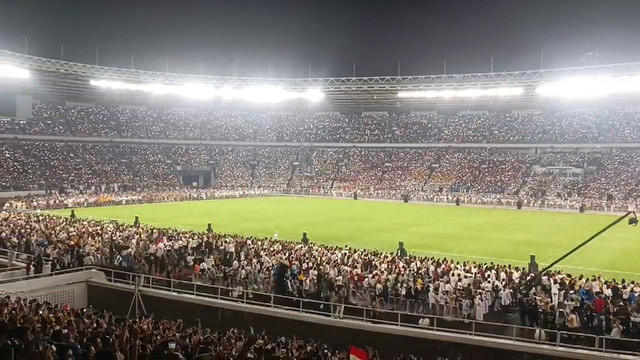 Suasana Misa Agung di Stadion Gelora Bung Karno, Jakarta, Kamis (5/9/2024). Foto: Thomas Bosco/kumparan