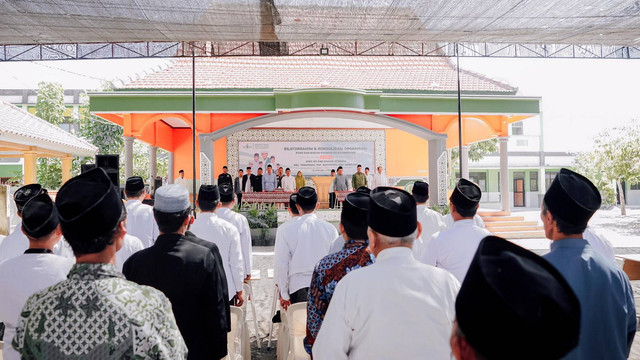 Bacabup Setyo Wahono bersama PCNU Bojonegoro, saat konsolidasi dengan MWC Nu di Kecamatan Temayang, Kabupaten Bojonegoro. Kamis (05/09/2024) (Aet: Istimewa)