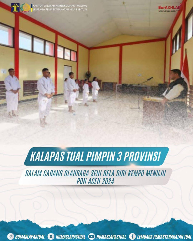 Kalapas Tual Pimpin 3 Provinsi dalam cabang olahraga seni bela diri Kempo