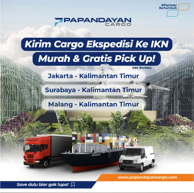 Papandayan Cargo siap mengirim barang besar dari Jakarta, Surabaya, dan Malang, menuju Kalimantan Timur. Foto: Dok. Papandayan Cargo