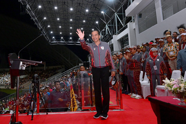 Presiden Joko Widodo menghadiri pembukaan PON XXI tahun 2024 di Aceh, Senin (9/9/2024). Foto: Dok. Istimewa