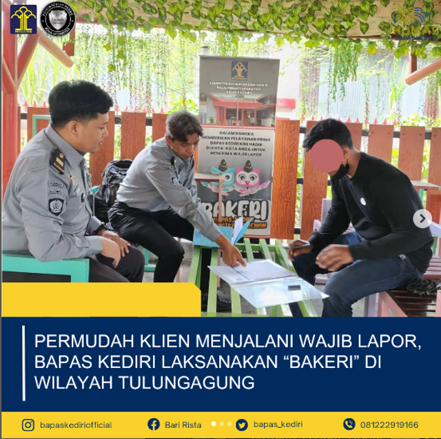 Permudah Klien Menjalani Wajib Lapor, Bapas Kediri Laksanakan “BAKERI” di Wilayah Tulungagung