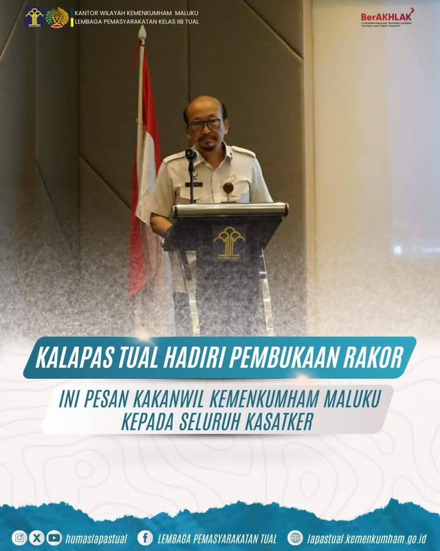 Kalapas Tual hadiri Pembukaan Rakor