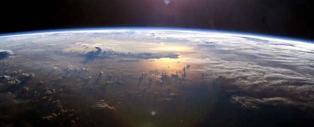 Earth as photographed from the International Space Station in 2003. Sumber : NASA