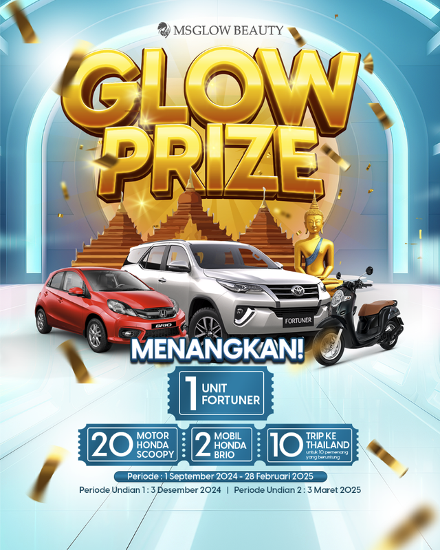 MS GLOW Beauty hadirkan program Program "Glow Prize" dengan total hadiah miliaran rupiah. Foto: Dok. MS GLOW