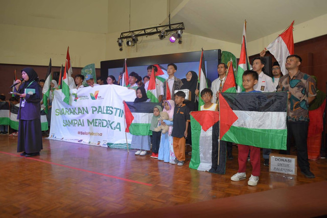 Yayasan Kasih Palestina menggelar acara Milad ke-7 dengan tema "Inspire and Impactful" yang berlangsung di Auditorium Museum Sribaduga, Bandung.  Foto: Dok. Istimewa