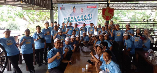 Deklarasi pemenangan dari Relawan Matahari Metro untuk bakal calon gubernur dan wakil gubernur Lampung Rahmat Mirzani Djausal dan Jihan Nurlela | Foto : Ist