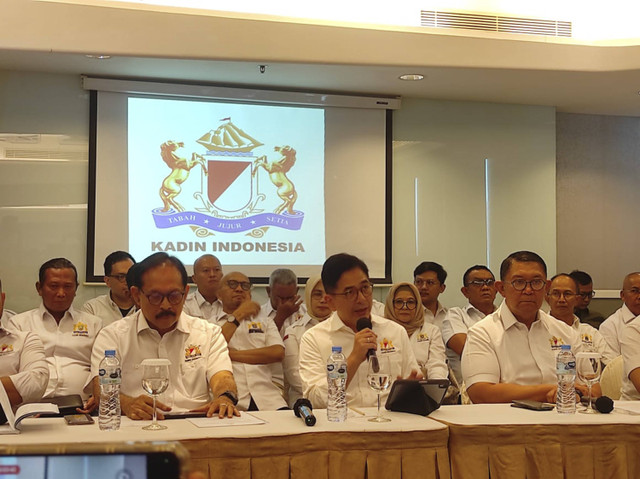 Konferensi pers Ketum Kadin Indonesia, Arsjad Rasjid di Hotel JS Luwansa, Minggu (15/9/2024). Foto: Ave Airiza Gunanto/kumparan