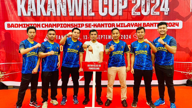 Rombongan Rutan Pandeglang Yang Berparitisipasi Dalam Kakanwil Cup 2024, Kejuaraan Bulutangkis Yang Diadakan Kemenkumham Banten